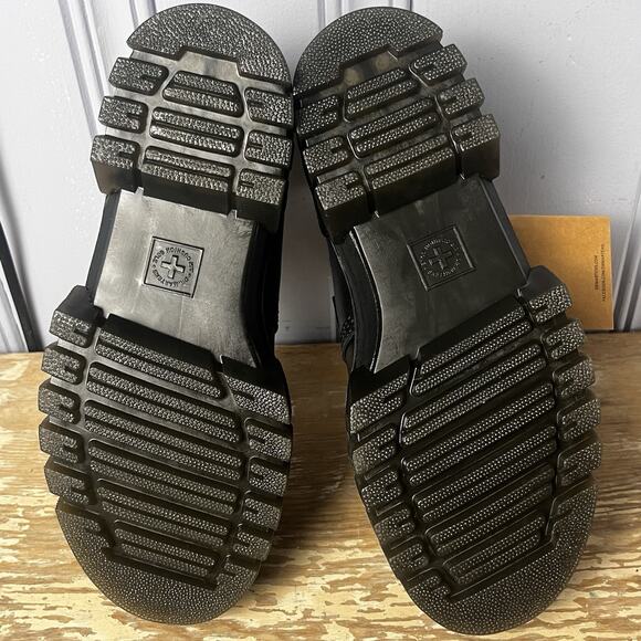 New Dr Doc Marten Audrick T Bar Shoes Womens 7 Black Leather Mary Jane Platform - Picture 6 of 16